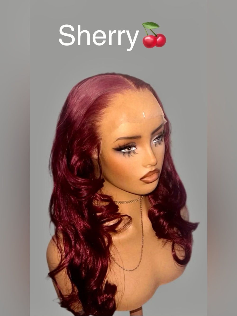 28 inch Deep Burgundy Lace Front Wig - Women Hair